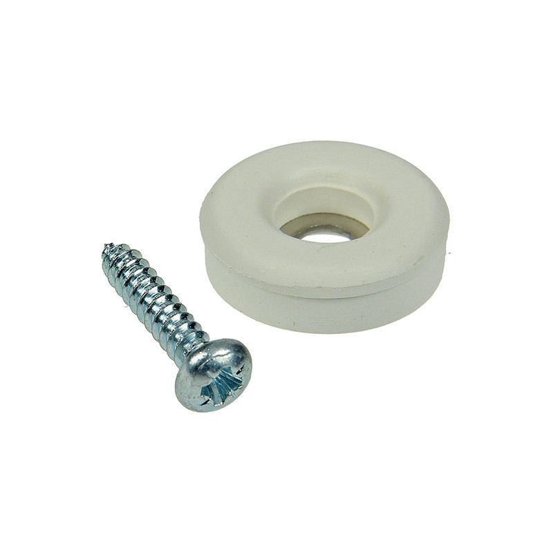 Patin glisseur à visser blanc Ø 23 mm 8 pièces