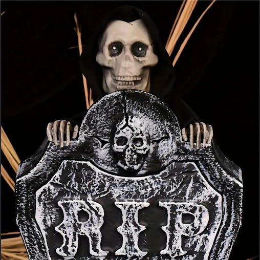 NNETM Haunted Resin Tombstone: Illuminated Graveyard D&eacute;cor with LED Lights