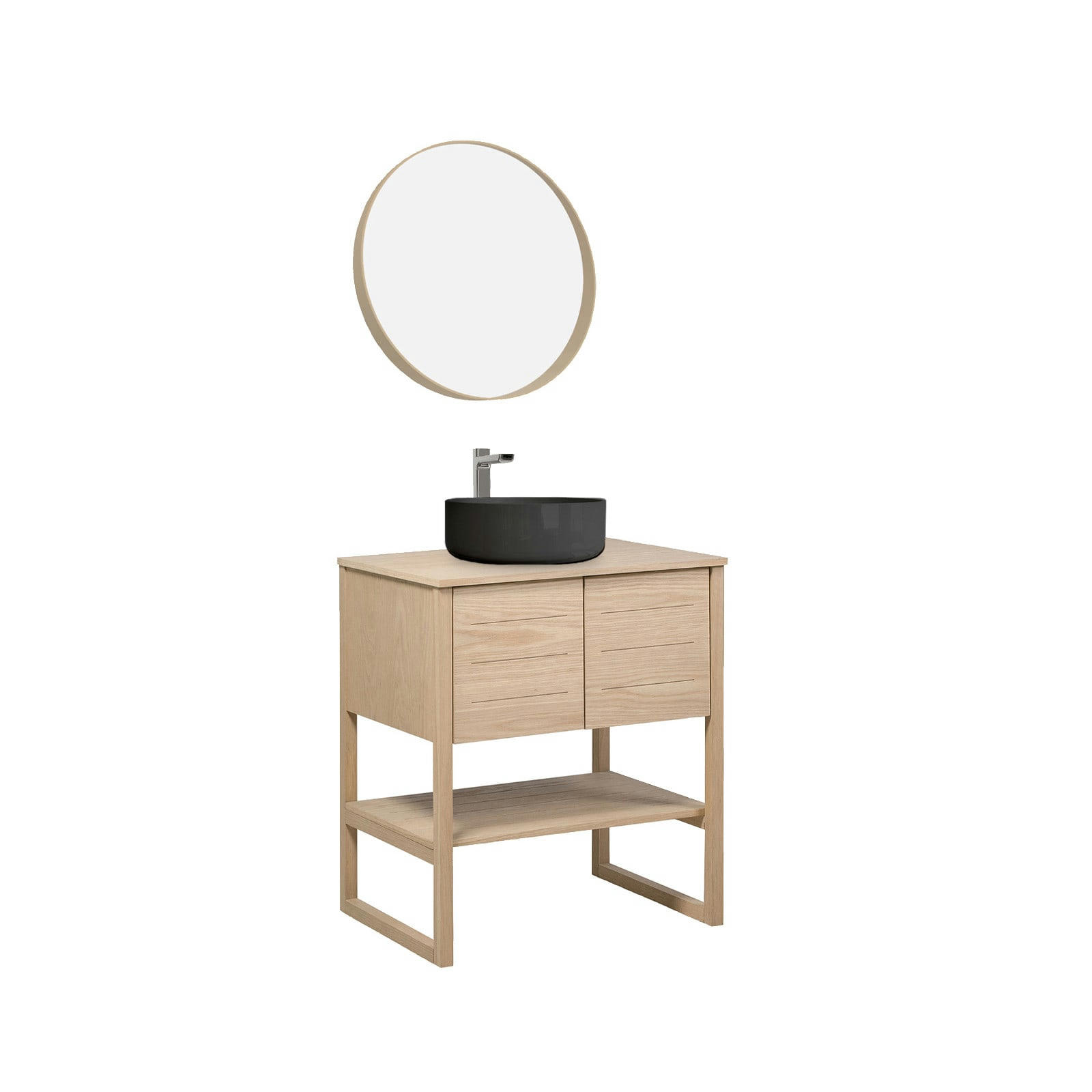 ATOLL - Plan de toilette suspendu 120cm WILL avec équerres invisibles