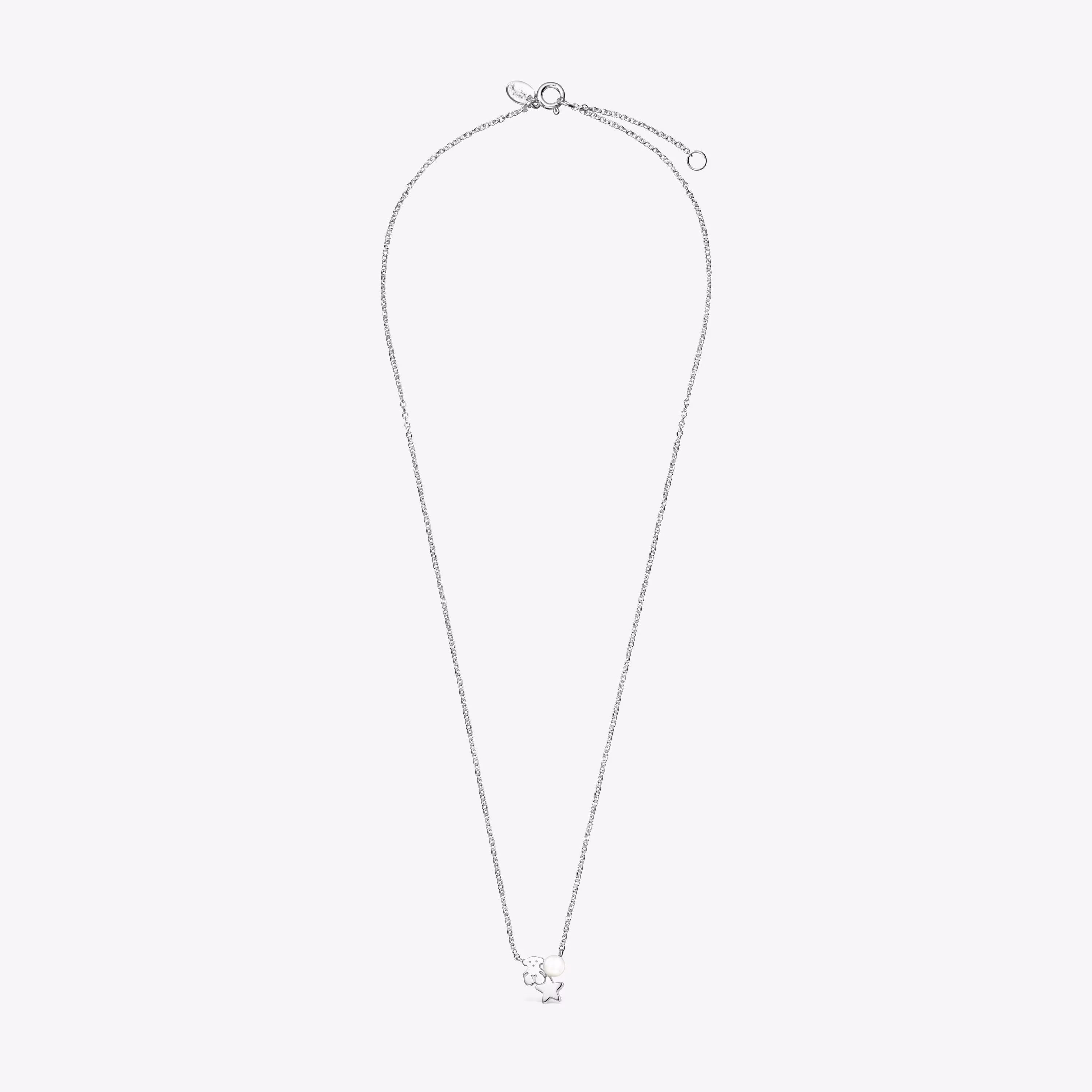 Collar de plata con perla Nocturne