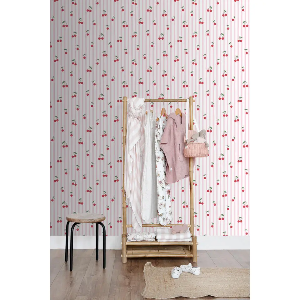 ESTAhome behang kersen licht roze - 50 x 900 cm