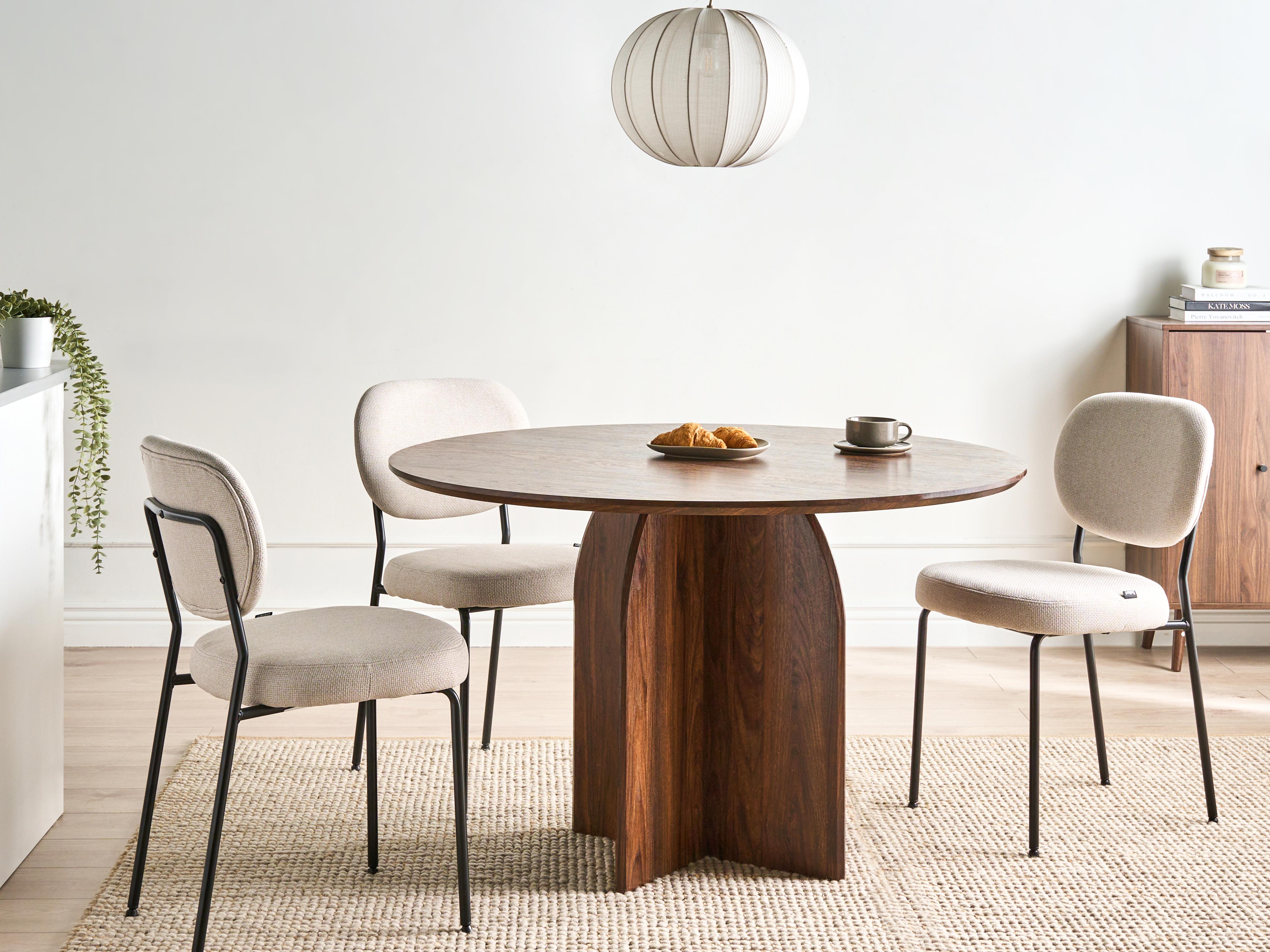 Dining Table YARRA Dark Brown 120 cm 120 cm