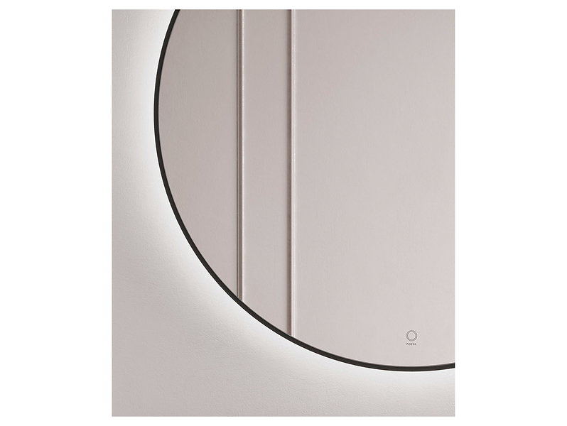 Lustro łazienkowe Valencia Premium LED 80 cm z włącznikiem i matą grzewczą czarne