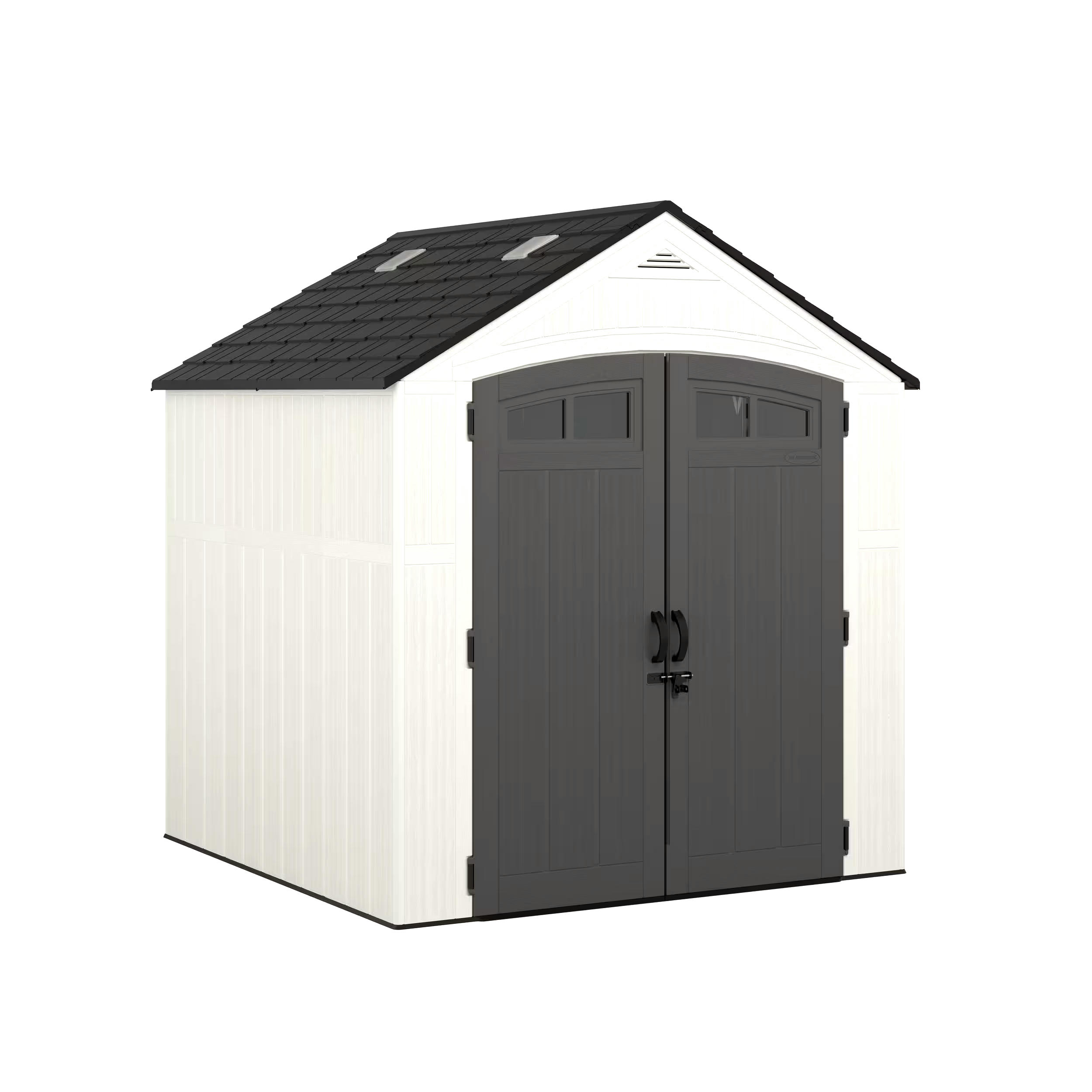 Suncast Ridgeland Shed, White/Grey, 7-ft x 7-ft