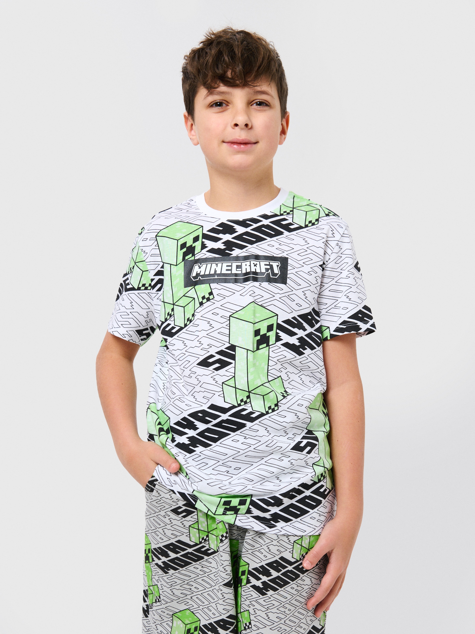 Bawełniana koszulka z krótkim rękawem Minecraft