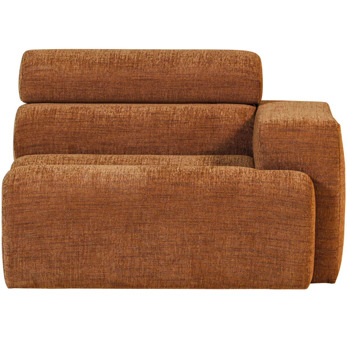 WOOOD 1-zits element bank arm rechts Novi - Polyester - Oranje Melange - 86x109x113