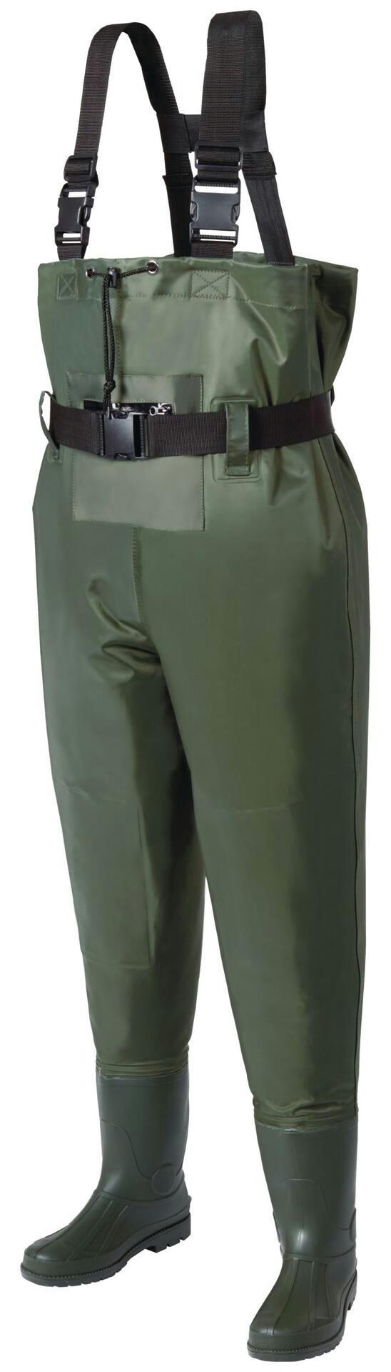 Outbound Adult PVC Bootfoot Chest Waders, Green