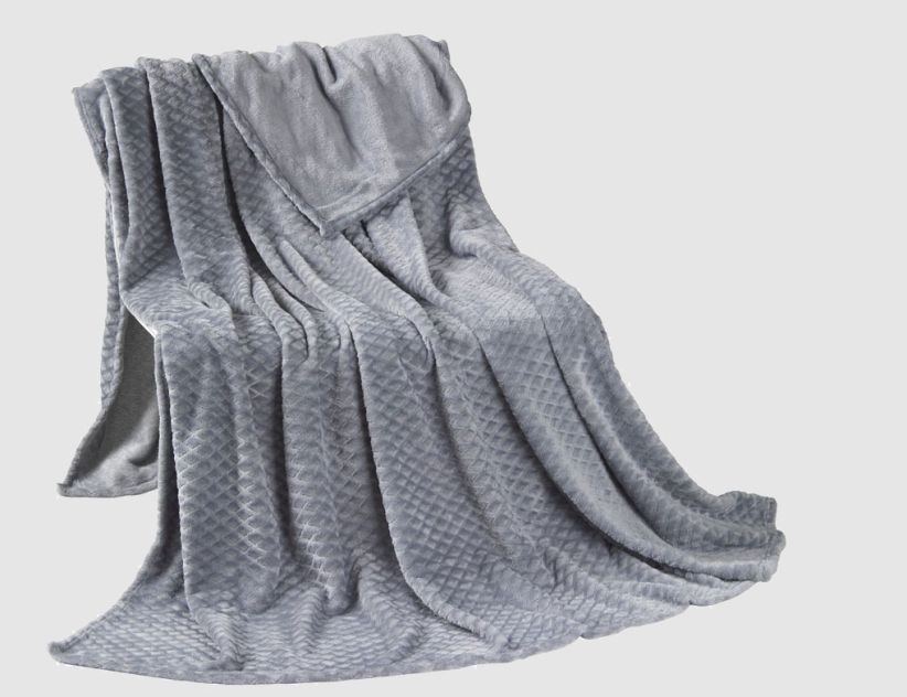 Flanelldecke Diamond Silber