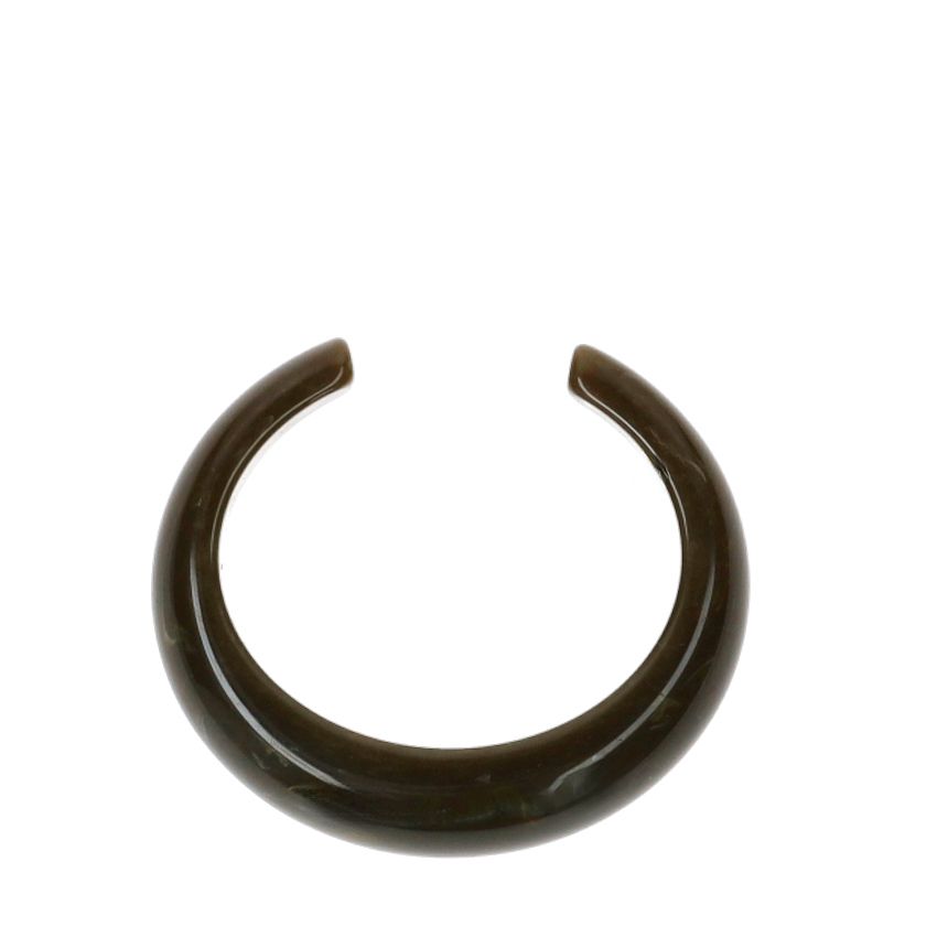 Manfield Donkergroene bangle armband