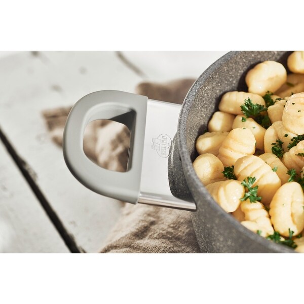 BALLARINI Parma Plus by HENCKELS 4.9-qt Aluminum Nonstick Dutch Oven with Lid, Made in Italy - Grey