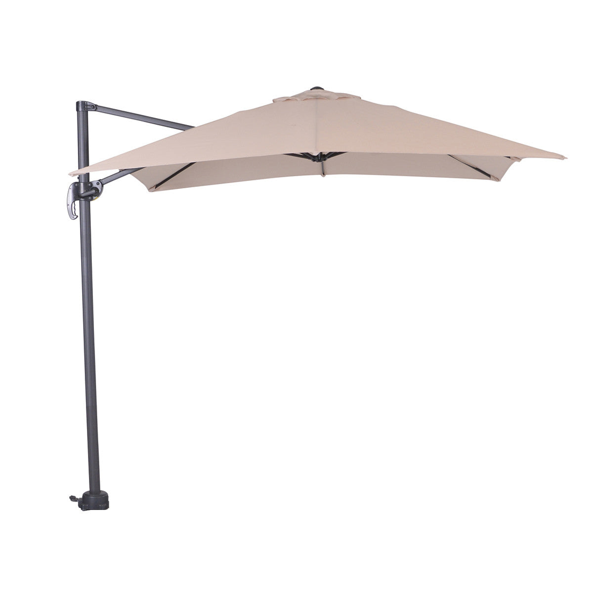 Hawaii parasol S - 250x250 cm - carbon black - ecru