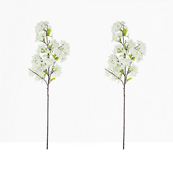 Jasmin artificiel en tige blanc 100cm lot de 2