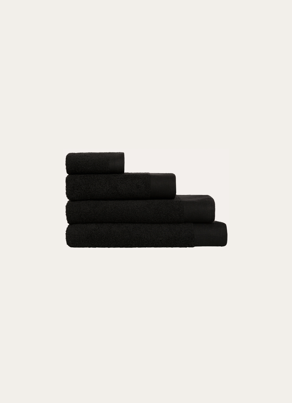 SERVIETTE DE TOILETTE UNIE EN COTON 500GR NOIR