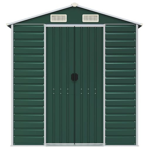 NNEVL Garden Shed Green 191x300x198 cm Galvanised Steel