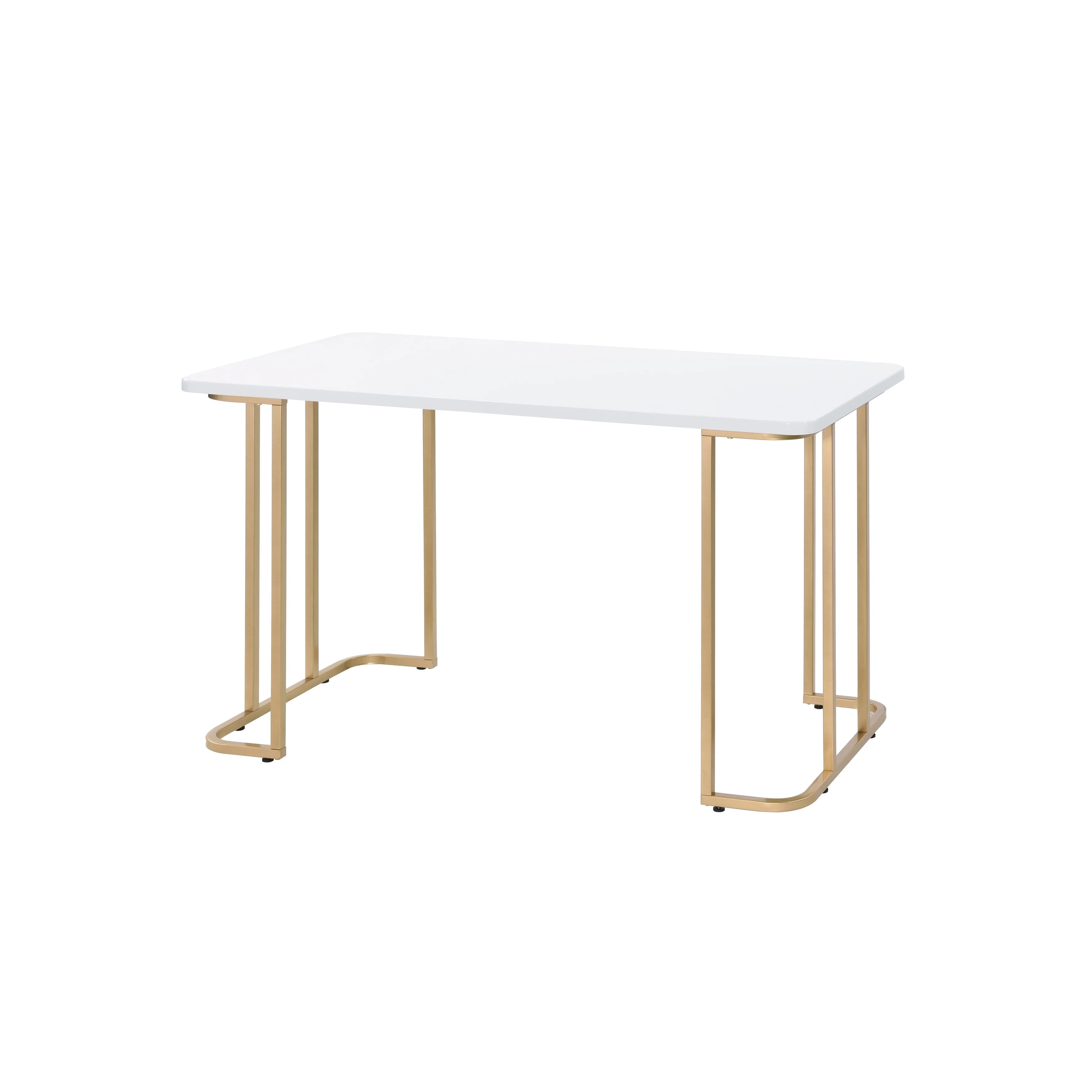 Estie White & Gold Finish Writing Desk