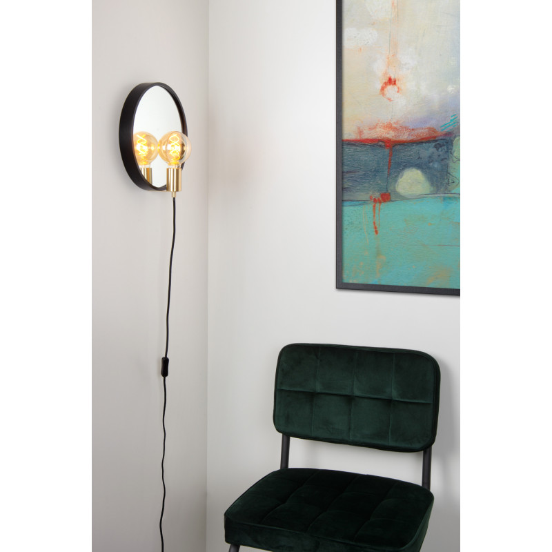 Applique murale Reflex noire E27 25 W LUCIDE