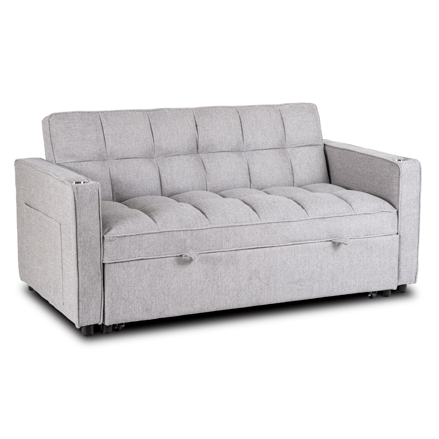 Amerykanka Fotel Rozkładany Sofa Do Spania Wypoczynkowy Popielaty ASTER 2