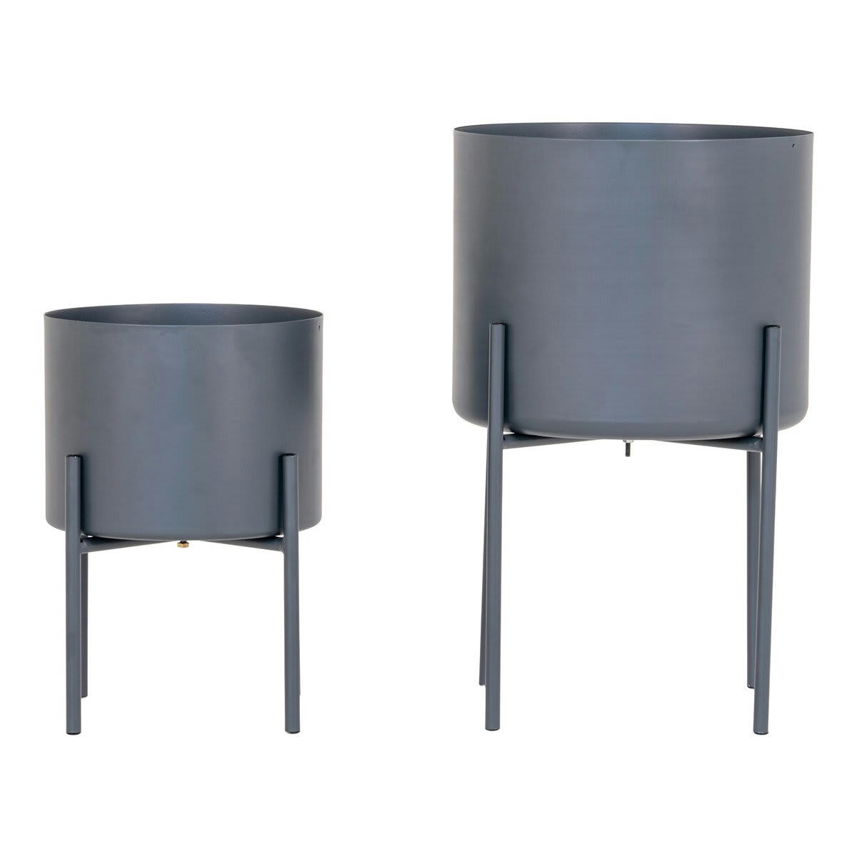 PAVIA - Pots de fleur en métal - Lot de 2