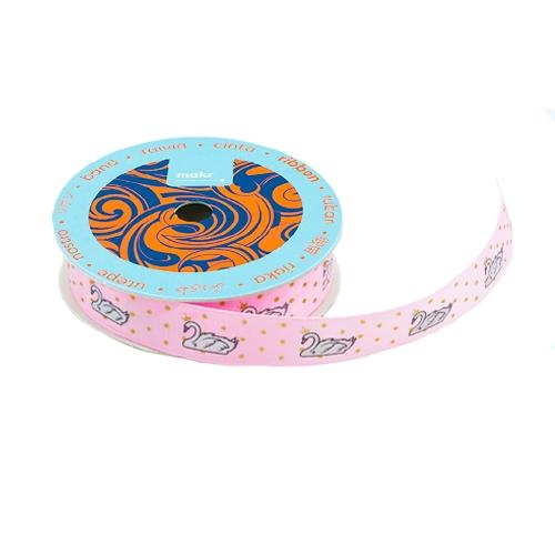 Makr Ribbon, Swan lt Pink Satin- 16mmx4.5m