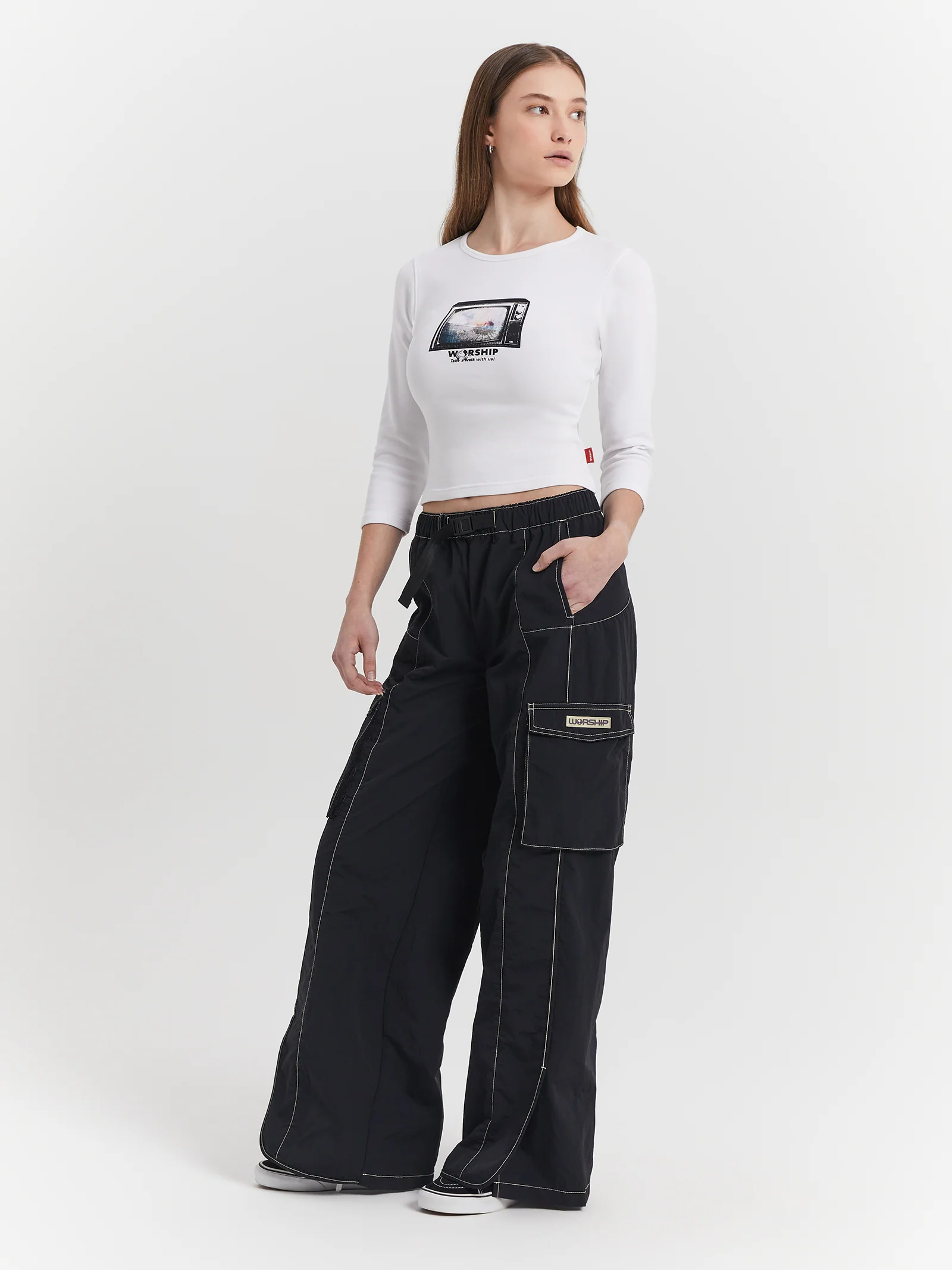 Square Eyes Micro 3/4 Sleeve T-Shirt