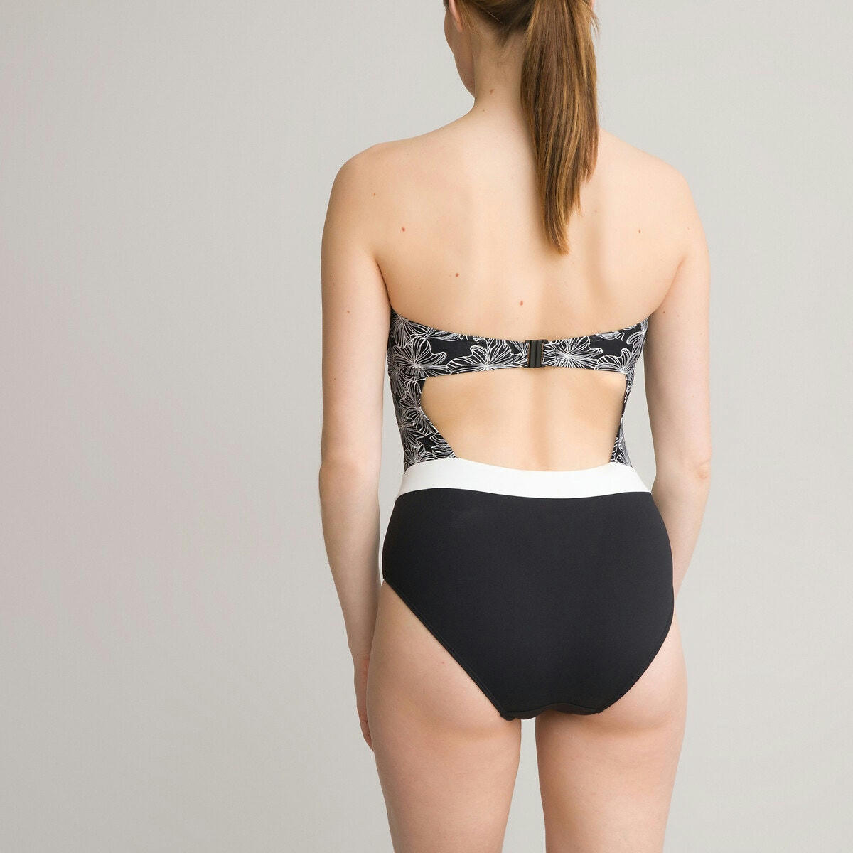 Maillot de bain 1 pièce bustier, effet ventre plat