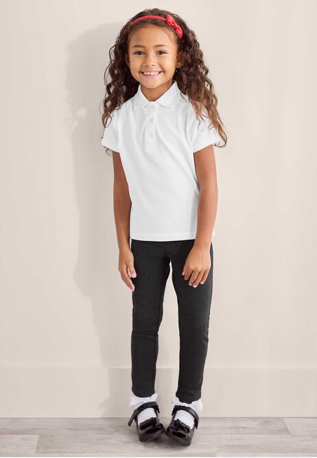 Girls Charcoal Grey Ponte School Trousers