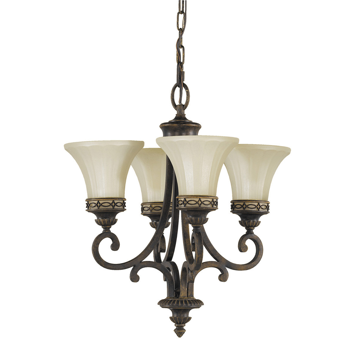 Lampa wisząca orzech włoski Drawing Room 4xE27x60W wym: 54x46x46 cm Feiss