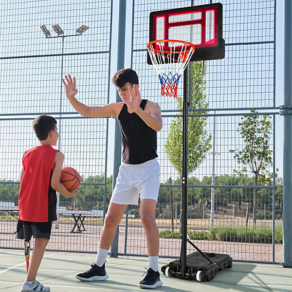Panier de Basket Ball Support de Basket Ball Portable avec roulettes Hauteur Réglable Base Remplissable