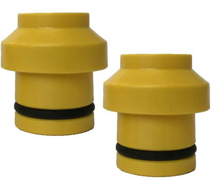 SeaSucker HUSKE Fork Mount Thru-Axle Plugs, Boost, Yellow, 15-mm x 110-mm, 2-pc