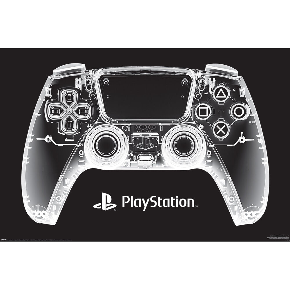 Poster Playstation - Manette de jeu