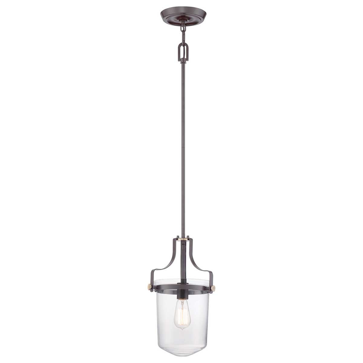 Lampa wisząca zachodni brąz Penn Station 1xE27x60W Quoizel