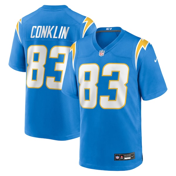 Tyler Conklin Los Angeles Chargers Nike Team Game Jersey -  Powder Blue