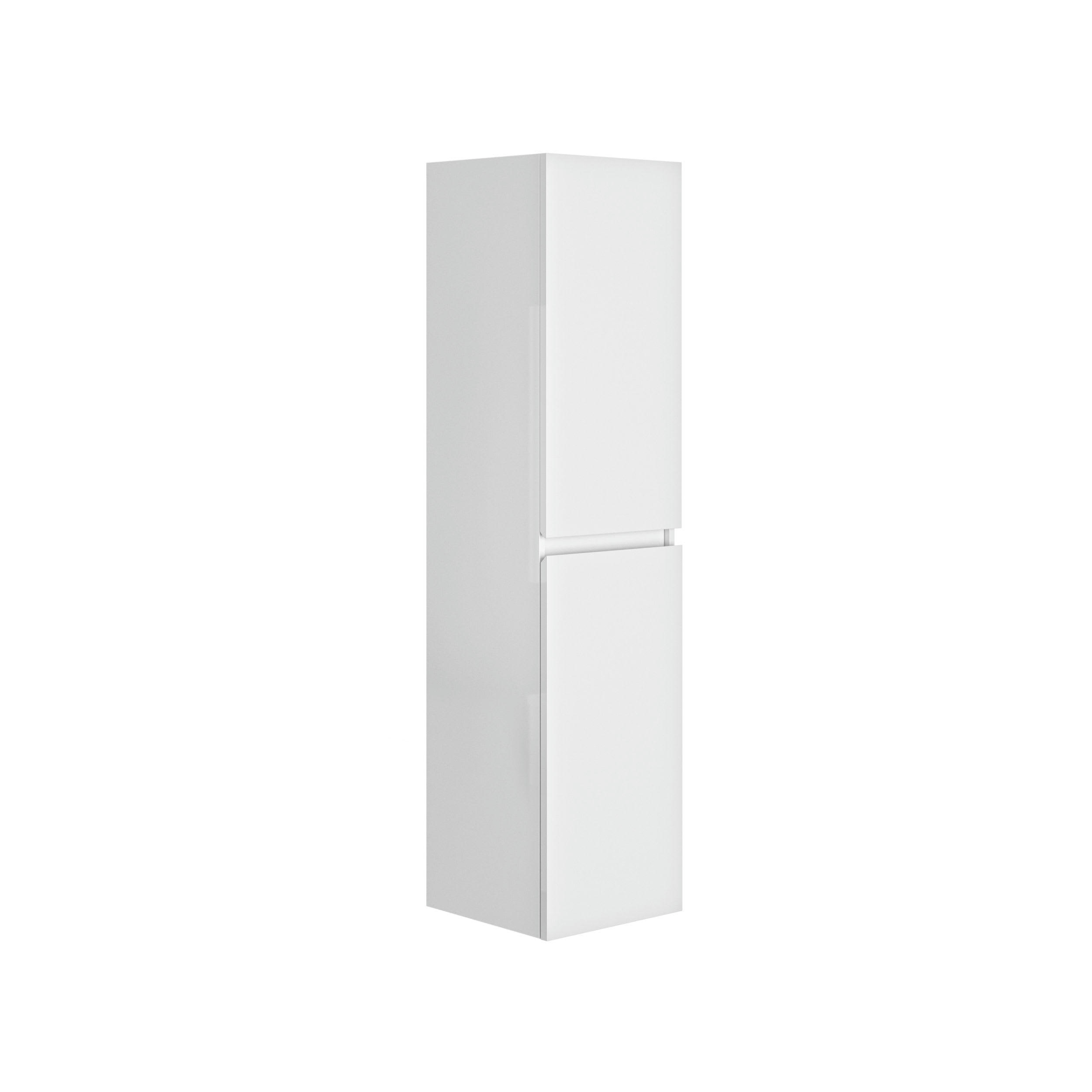 SINGLE - Colonne de salle de bain avec rangement MDF Laqué Blanc