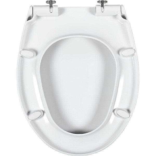Abattant WC slow close frein de chute pour WC SANINDUSA Cetus chrome blanc (non universel)