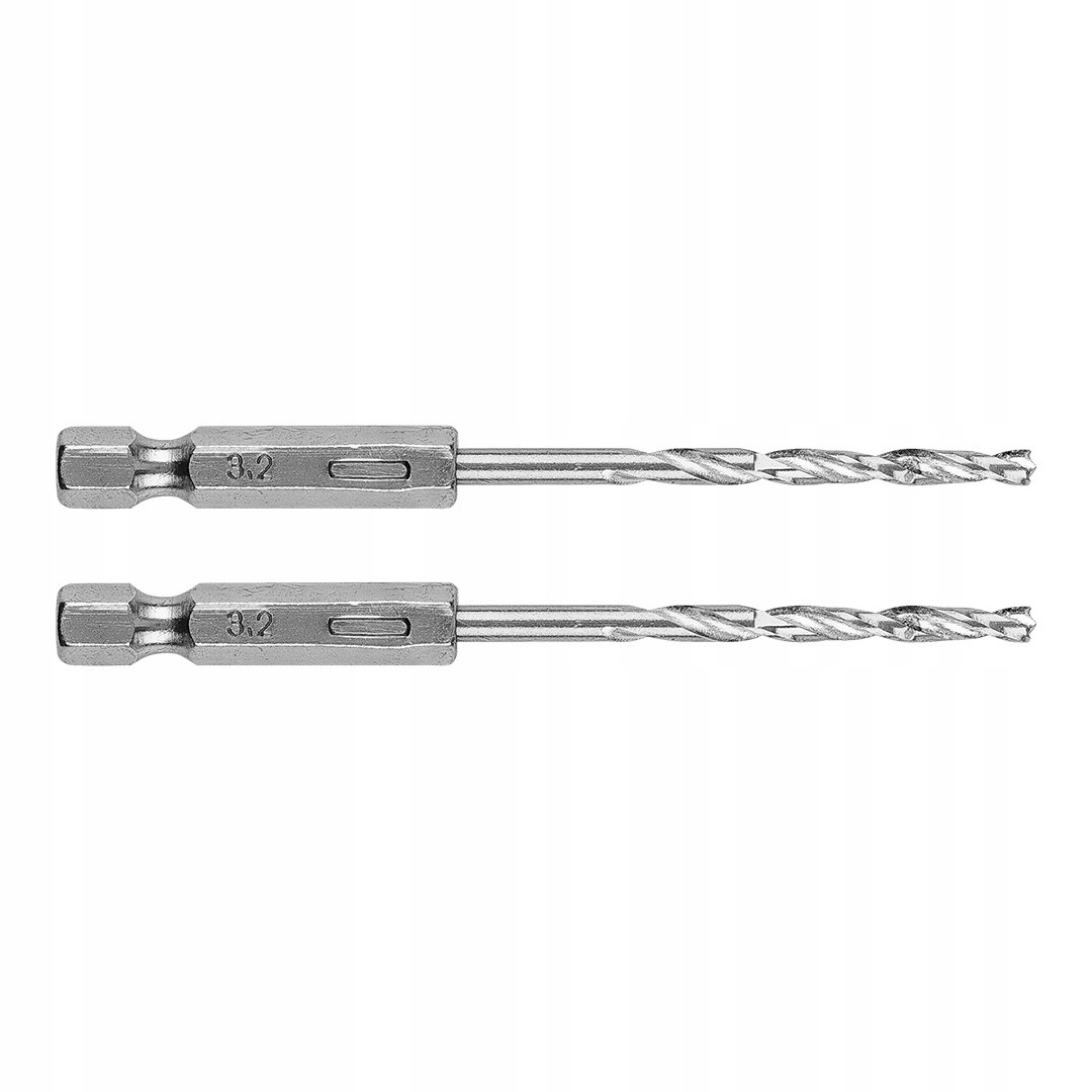 Wiertła do metalu Hex 3.2mm, 2 szt. zestaw wierteł GRAPHITE