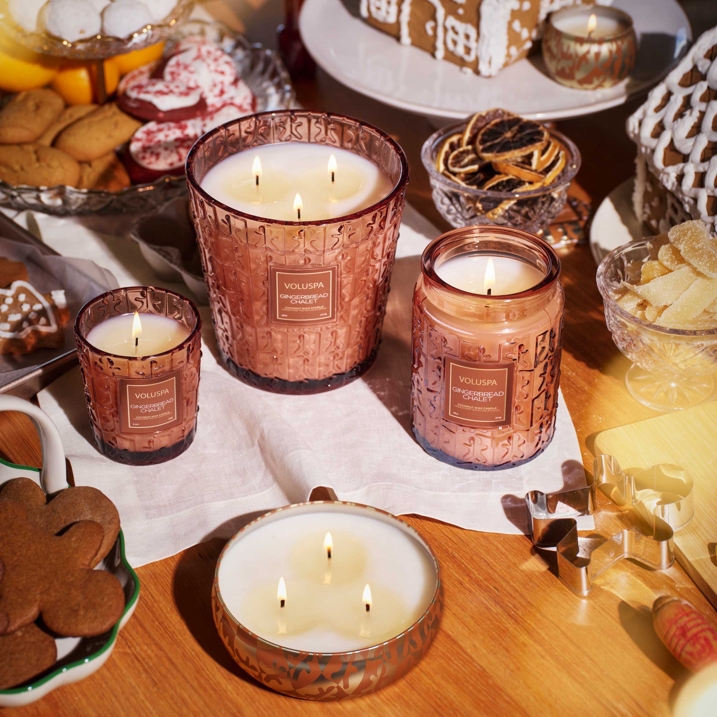 Gingerbread Chalet - 3 Wick Tin Candle