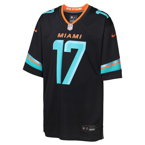 Jaylen Waddle Miami Dolphins Nike Youth 2025 Rivalries Collection Game Jersey - Pitch Blue