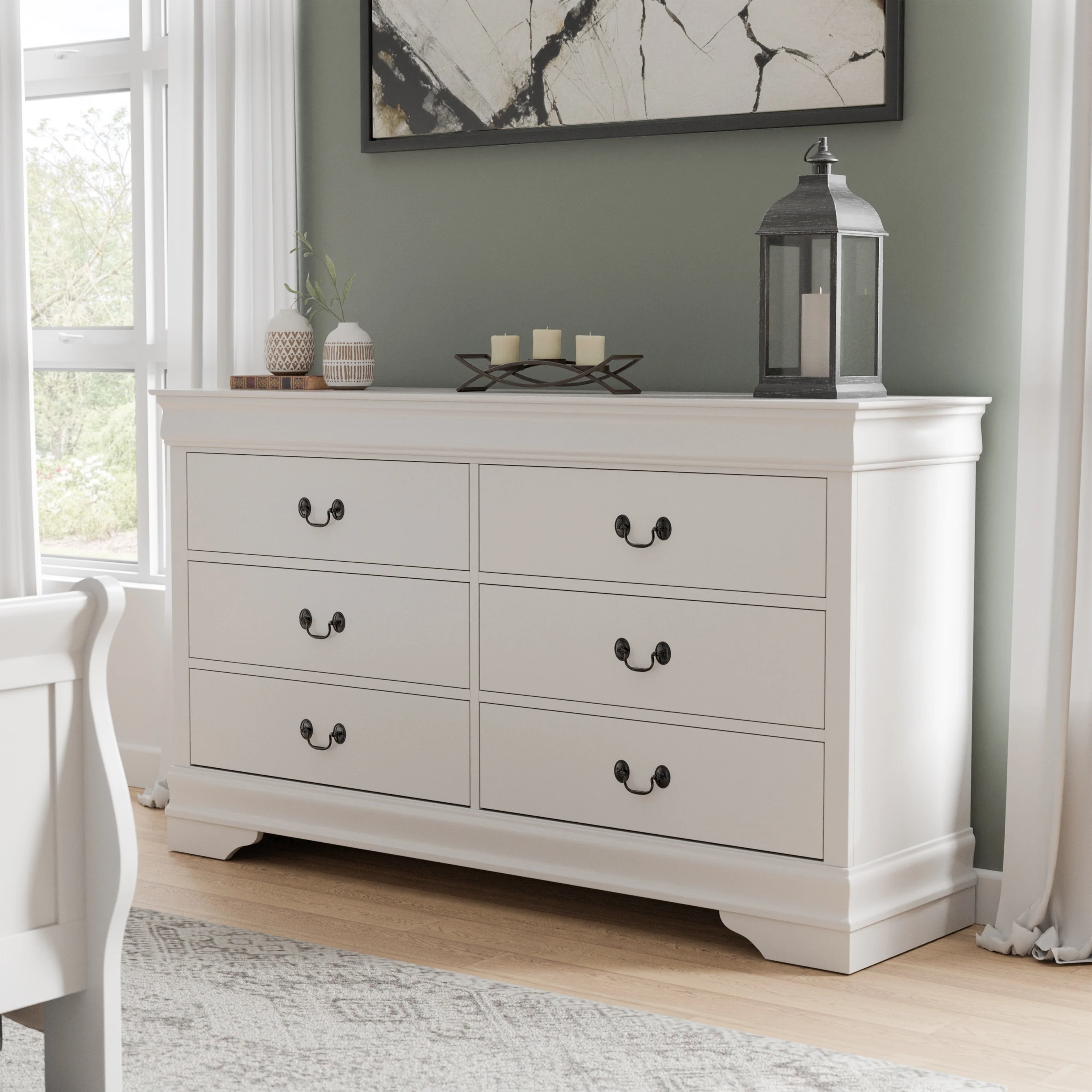 Furniture of America Devi Traditional Solid Wood 6-Drawer Dresser