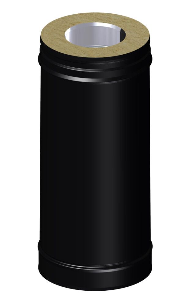 SKORSTEINSRØR DINAK HELISOLERT Ø150 440MM SVART