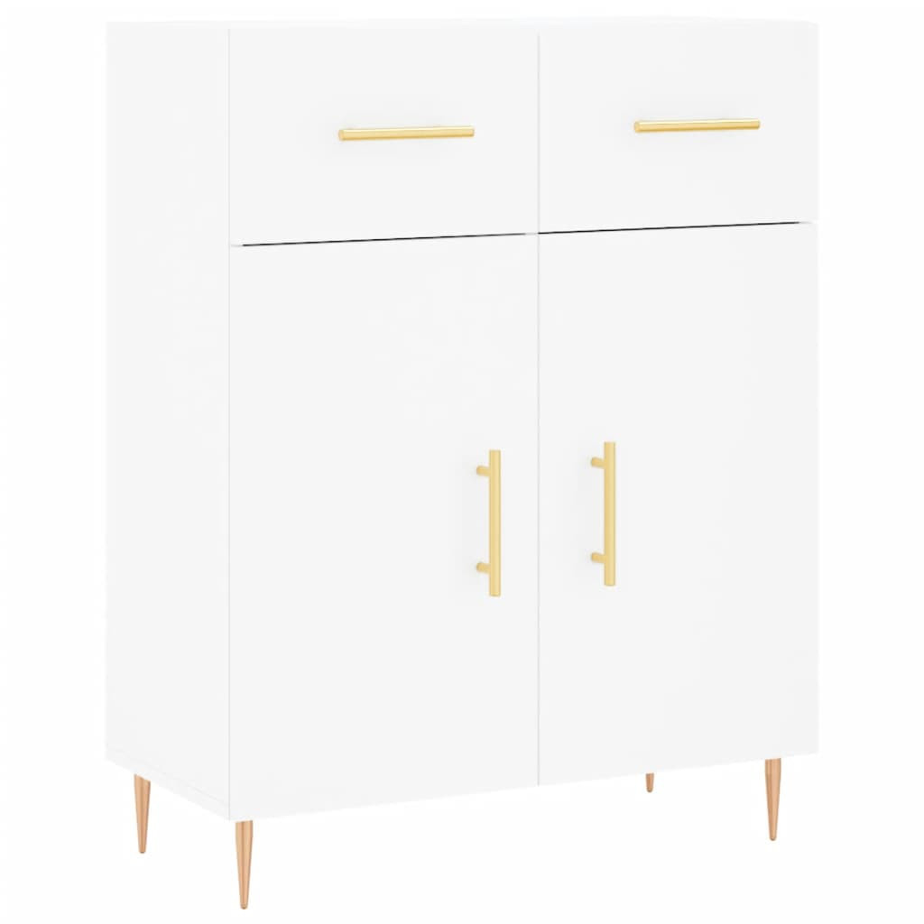 Szafka Biała z Drzwiami z Szufladami 69.5x34x90 cm do Salonu