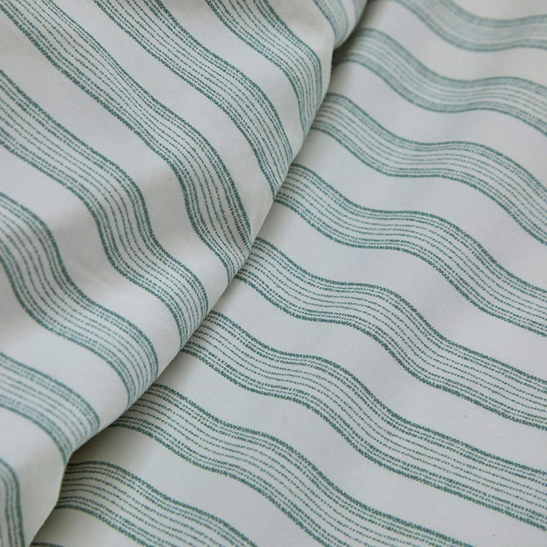FN KERALA - Housse de couette en percale de coton organic 200x200 cm vert clair