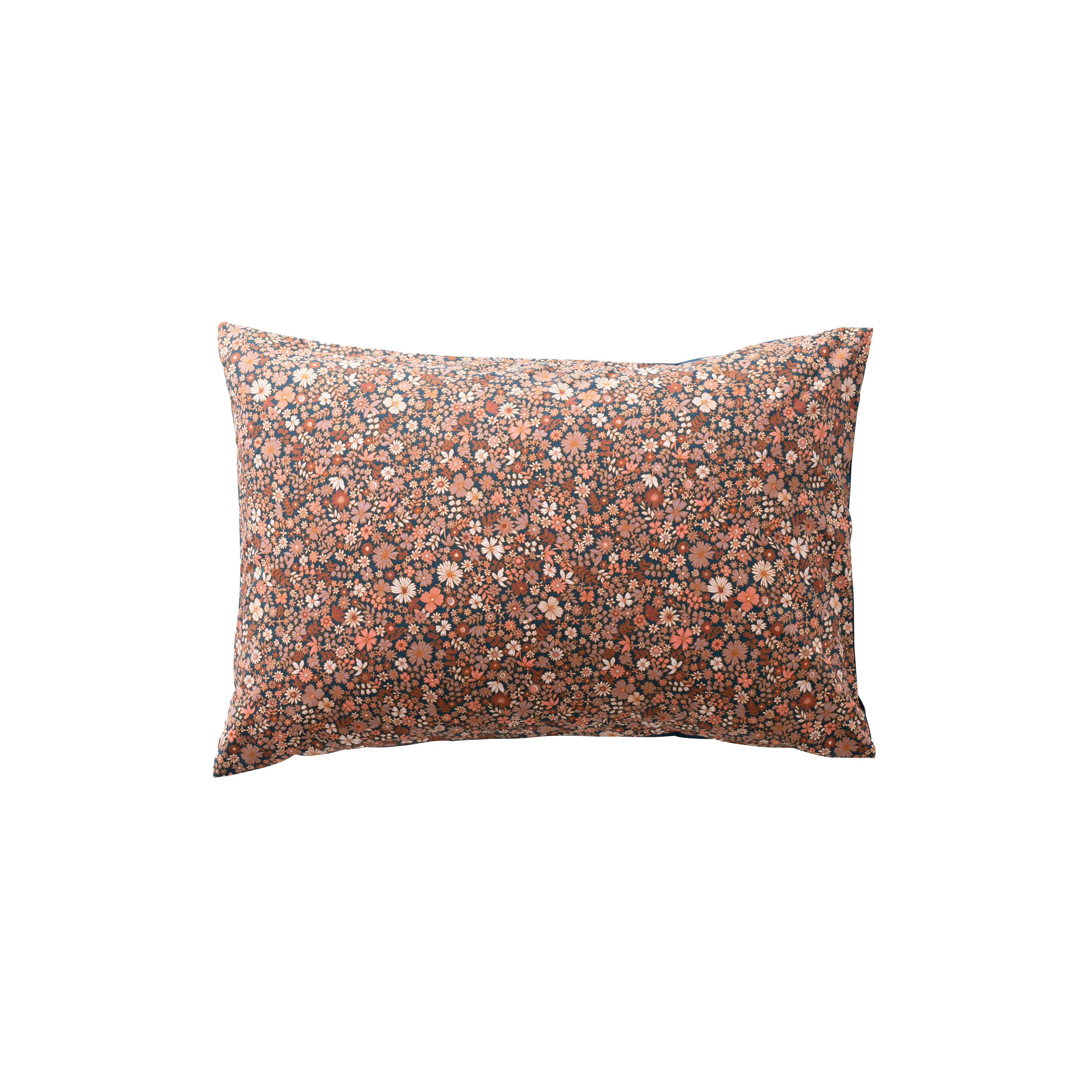 NEO - Taie d'oreiller rectangulaire Bleu Prusse Floral  bleu 50x70