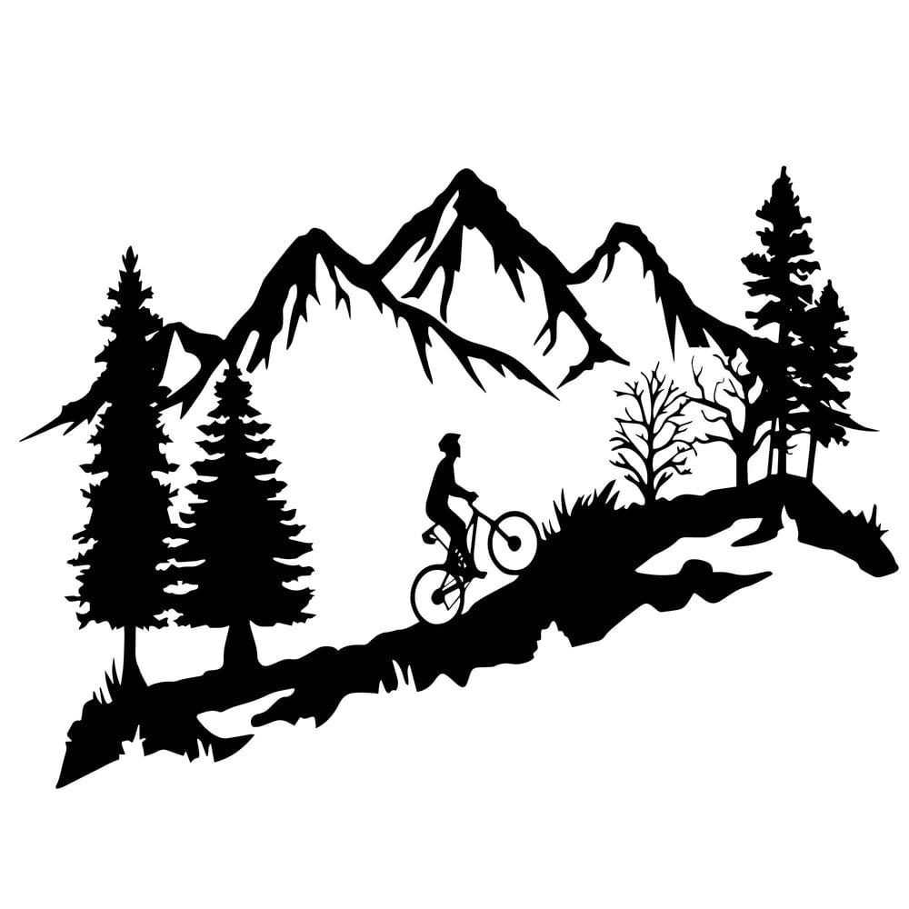 - Décoration murale cycliste en métal noir 45x32 cm cm