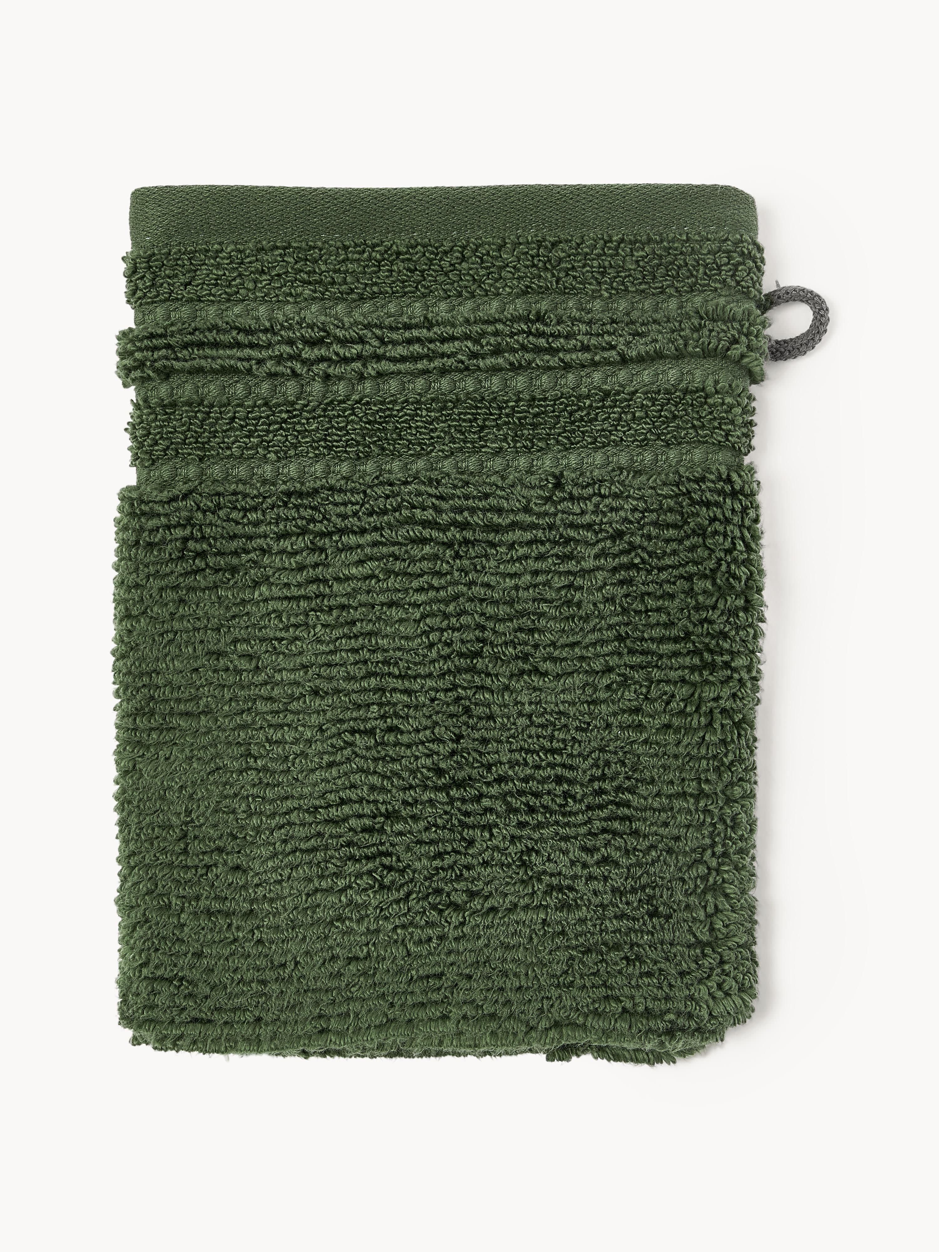 Waschhandschuhe Luxe mit Streifenbordüre, 2er-Set