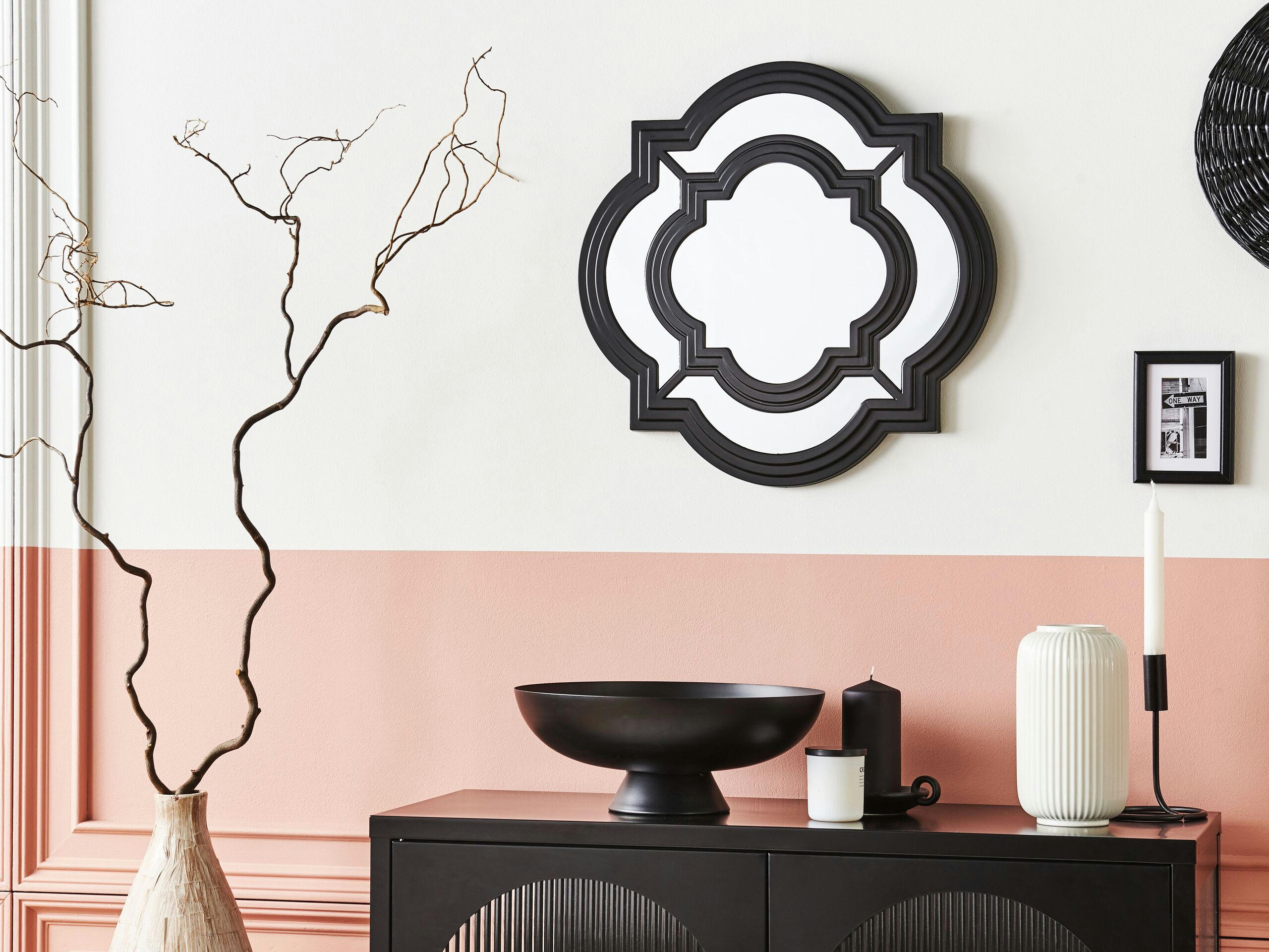 COBETA - Miroir en matériaux synthétiques noir 51x51