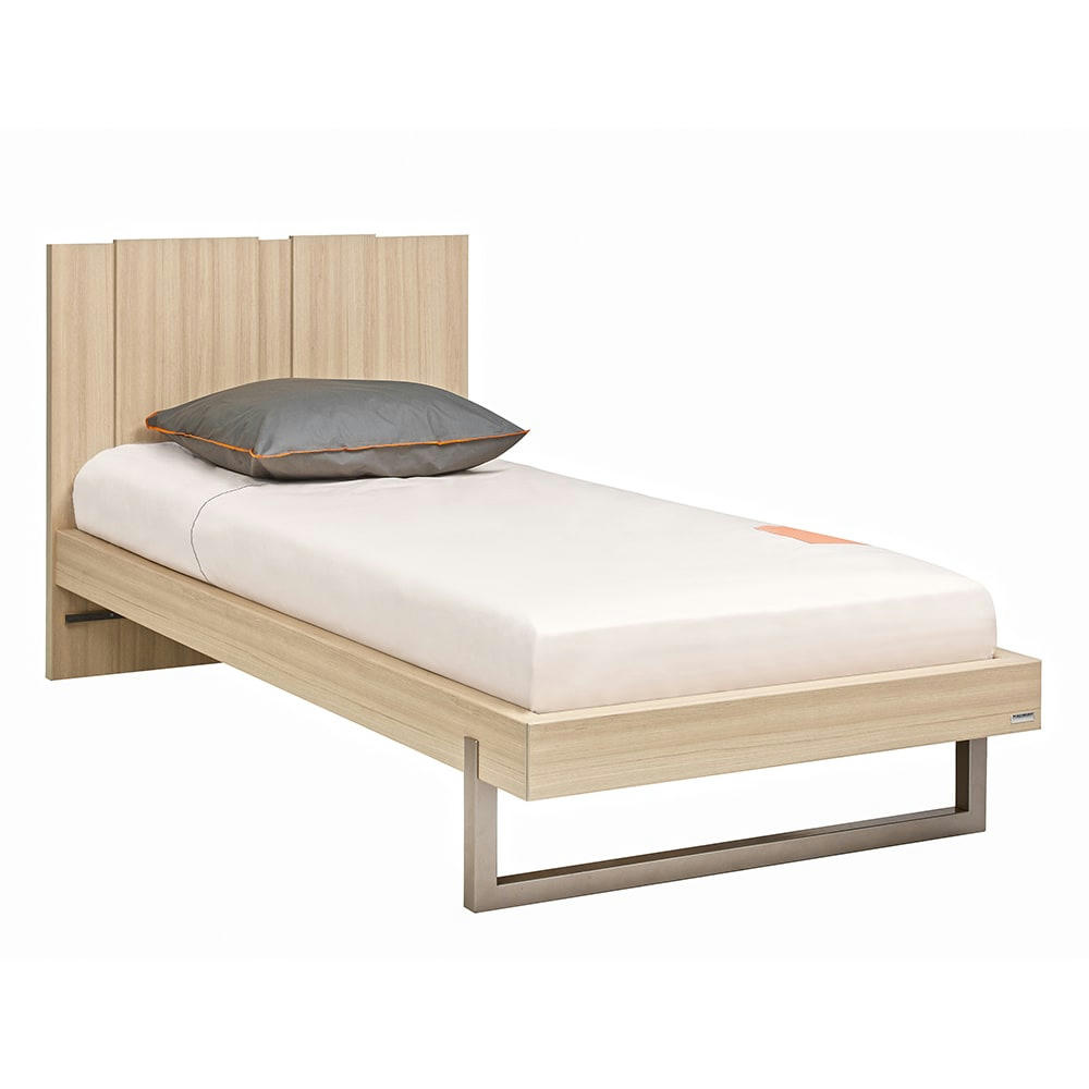 GRAPHIC - Lit 90cm effet bois finition bois