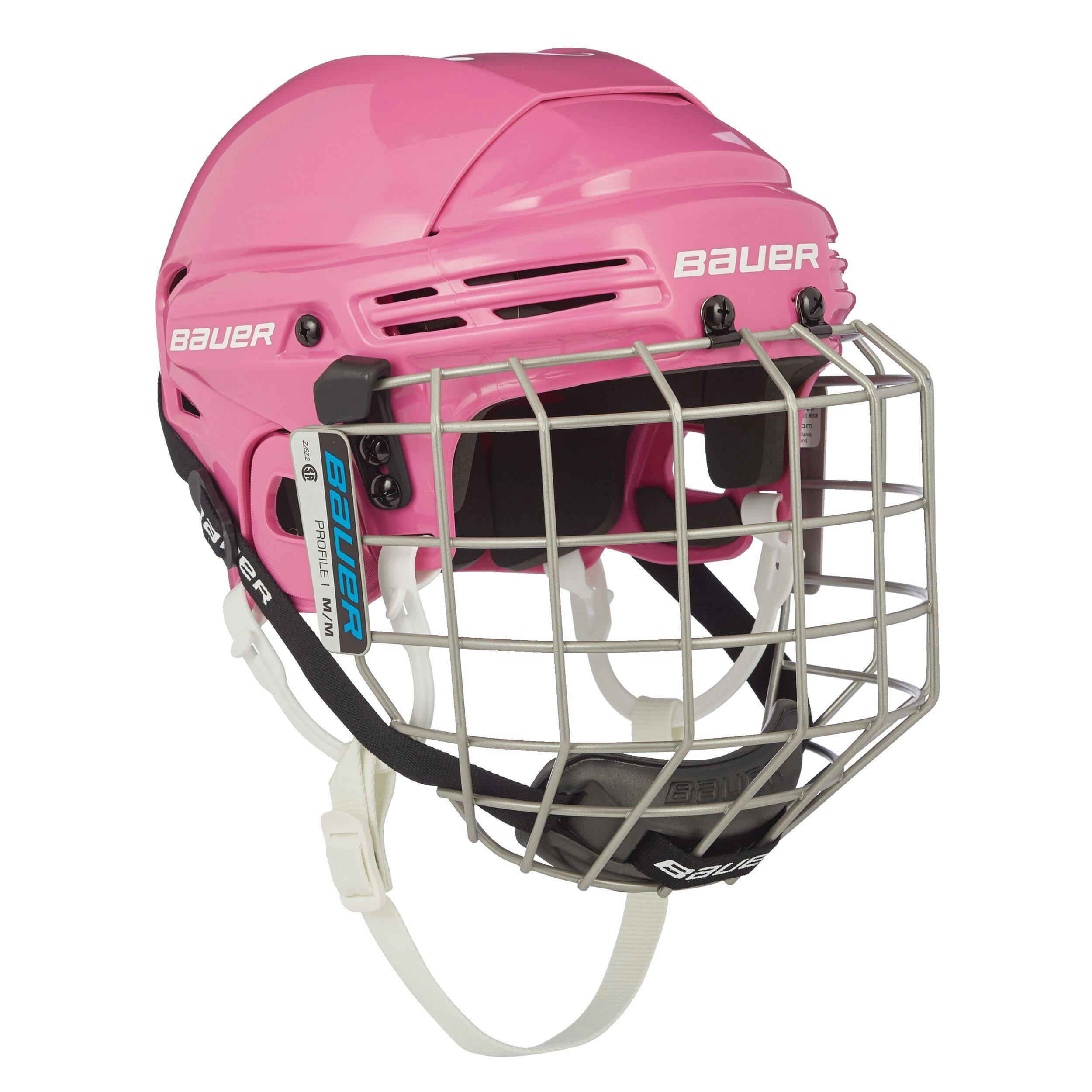 Bauer 2100 Senior Hockey Helmet & Cage Combo, Pink