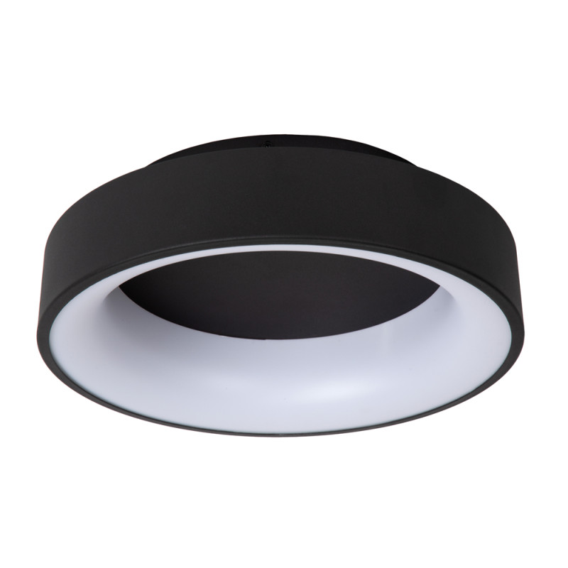 Plafonnier LED Mirage noir Ø 38 cm 1050 lm 22 W LUCIDE