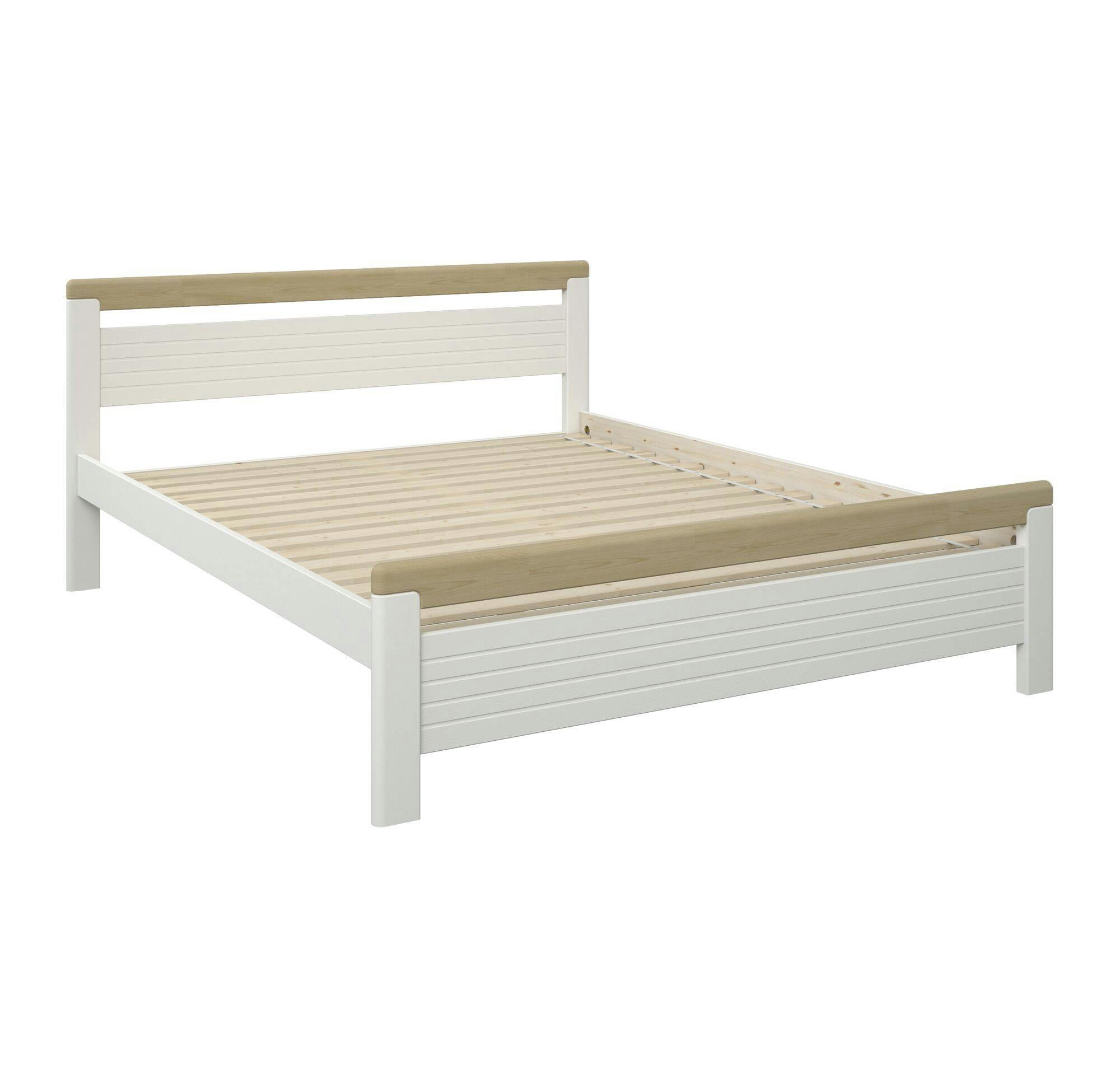 TIARE - Lit en bois blanc 160 x 200 cm