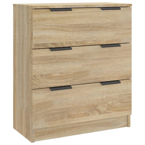 NNEVL 3 Piece Sideboards Sonoma Oak Engineered Wood